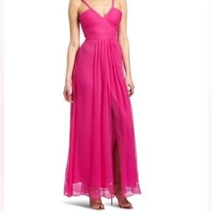 BCBGMAXAZRIA Hot Pink Evening Gown